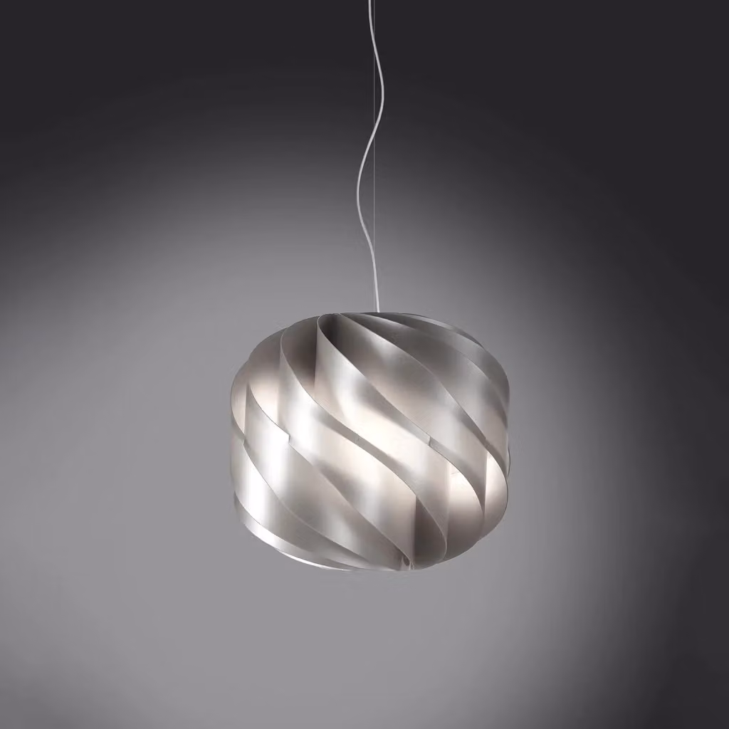 Sospensione da esterno moderna Polilux Linea Zero Globe argento con 1 luce E27, Diametro: 40 cm – 2