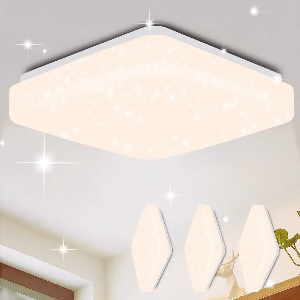 ZMH Plafoniera a led 3pcs cielo stellato moderna piccola angolare 15W 4000K 21cm bianco neutro per camera da letto scala cucina soggiorno ufficio corridoio