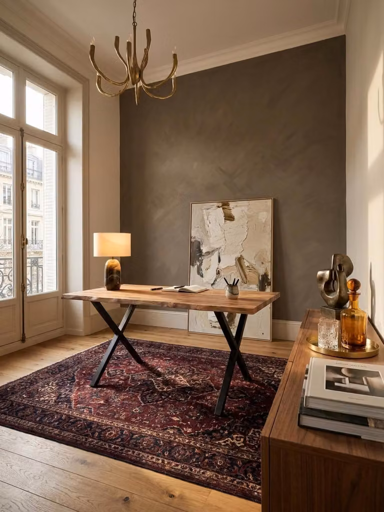 Scrivania 180x90x76 cm in legno massello di acacia / metallo, scrivania per computer con bordi naturali, scrivania da ufficio per l'home office in legno massello con gambe a X in nero, tavolo in legno per laptop, tavolo da studio