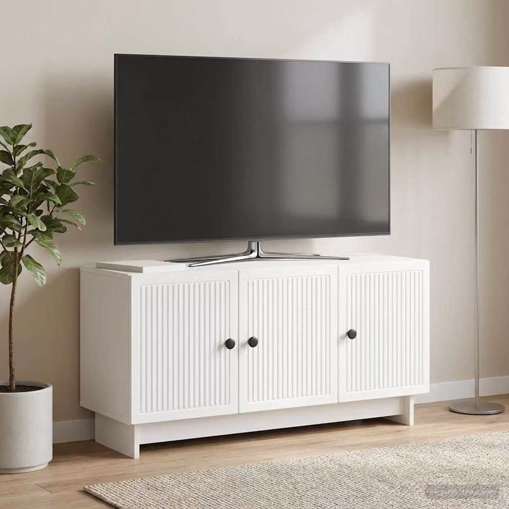 Mobile TV vidaXL Bianco in Legno Ingegnerizzato, L 99 x P 34,5 x H 50 cm