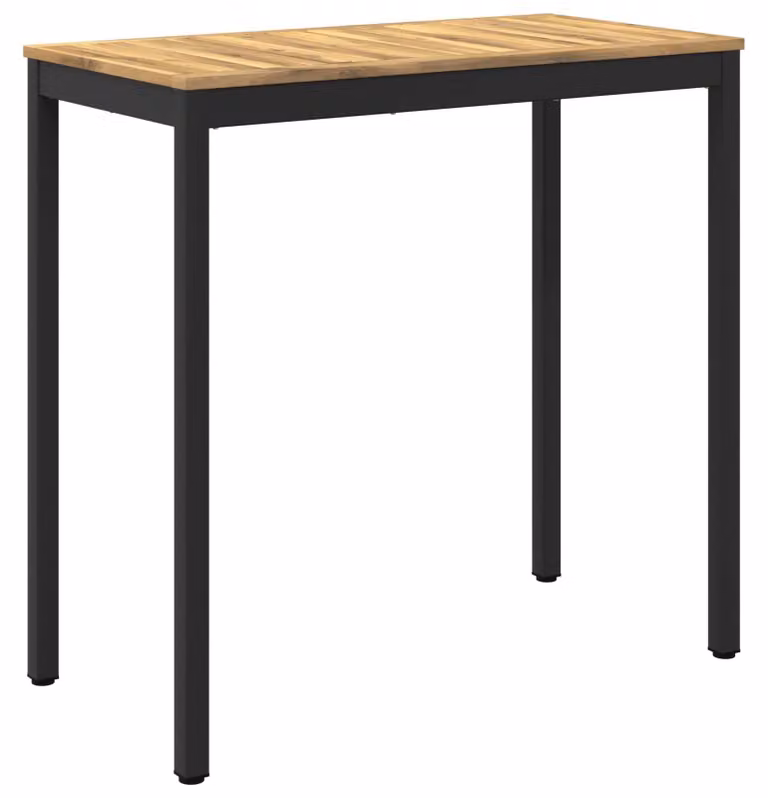 Tavolo da giardino, bianco e nero, dimensioni 108,5 x 55 x 105 cm