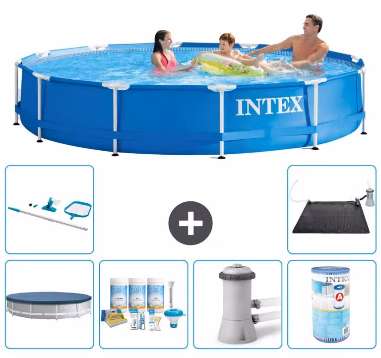 Piscina fuori terra a struttura - 366x76 cm - 7 pezzi - Modello S41551