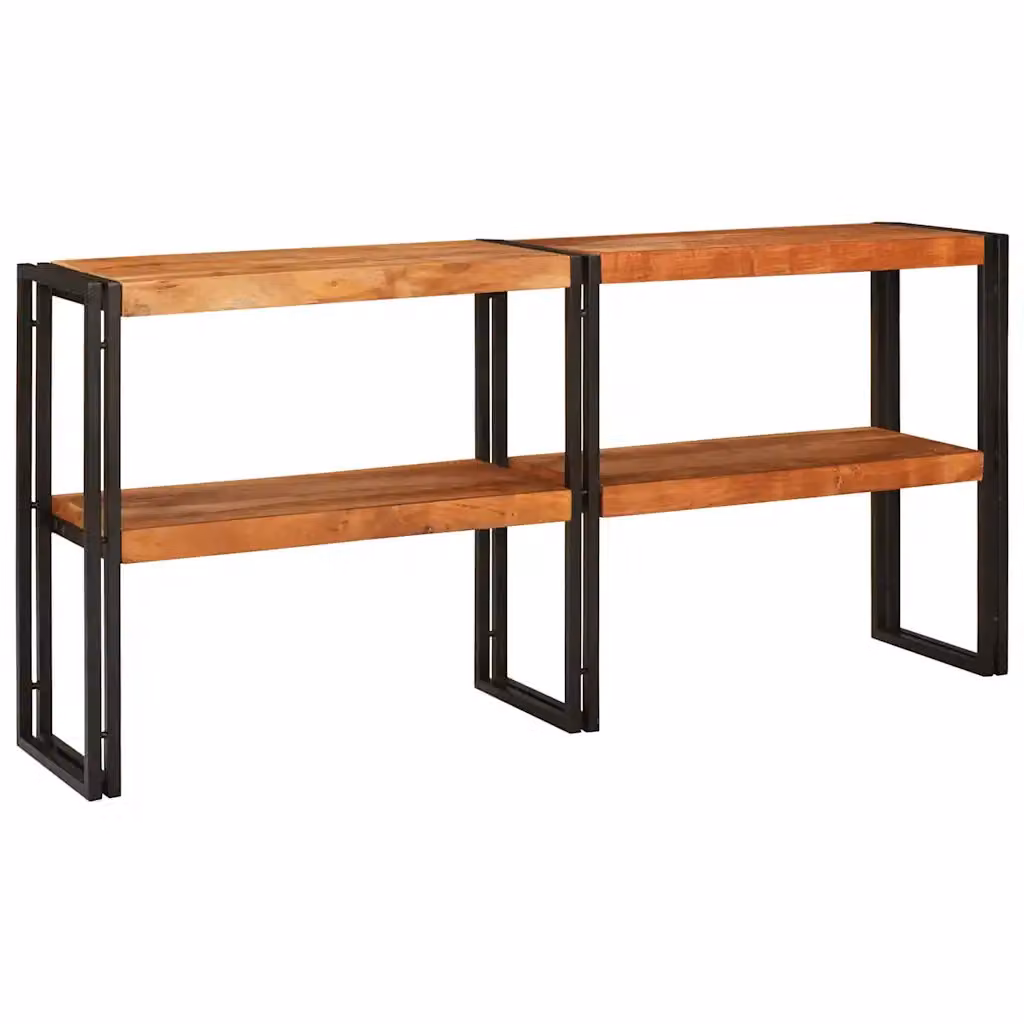 vidaXL Tavolo consolle moderno in legno di acacia e metallo marrone L: 160 cm, P: 33 cm, H: 75 cm