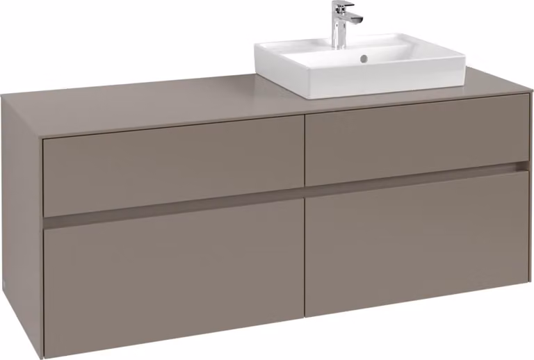 V&B Collaro, mobiletto 140x54,8x50cm, WT r, LED 10W, blu volc