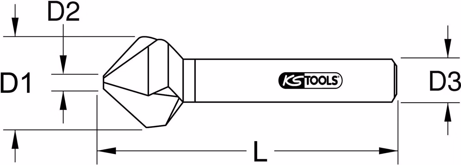 KS Tools 336.0080 Punta per sbavare Punta per sbavare 1 pz