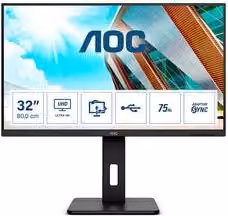 Monitor AOC U32P2 da 31,5 pollici LED 4K UHD 3840x2160 60Hz Nero