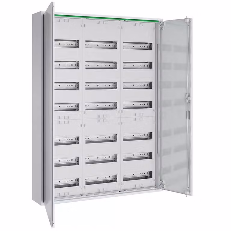 Quadro di distribuzione ABN AP D:160mm con armadio completo 3x7 file a porta intera REG ABNRM307R01