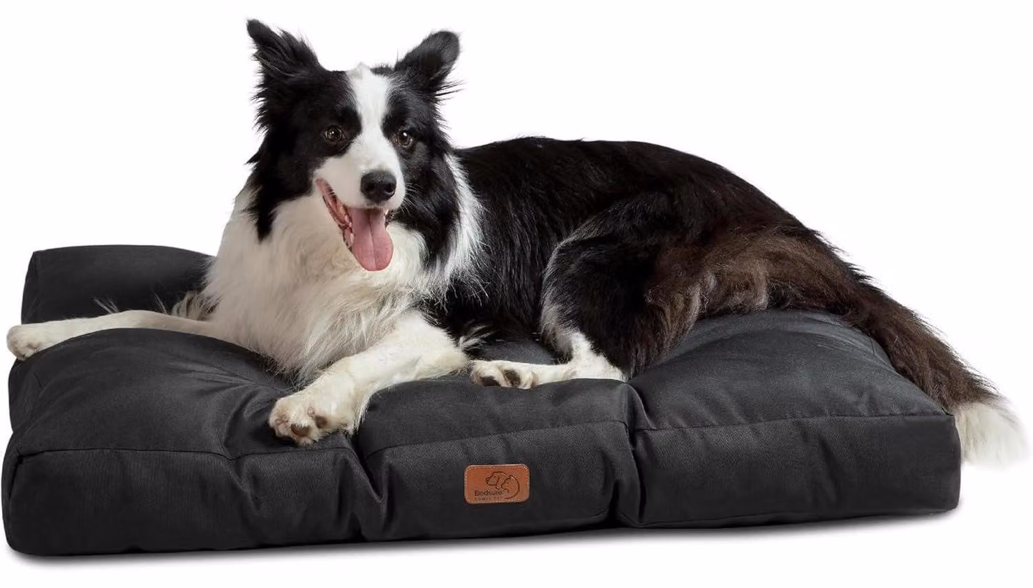 Cuccia per cani, colore nero profondo, dimensioni 91x68x10 cm, imbottita, con tappetino refrigerante per cani