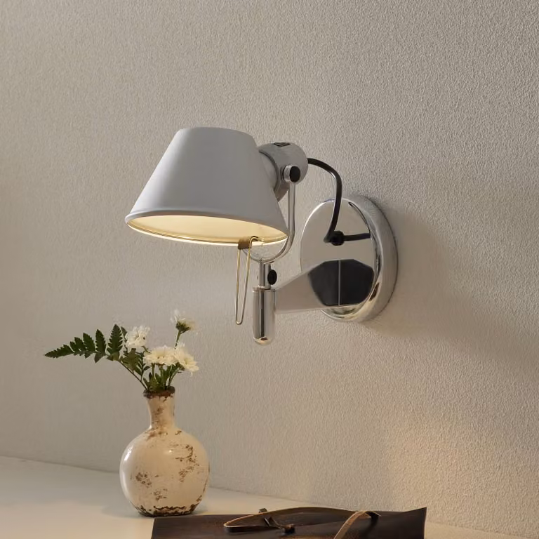 Artemide Applique da parete di design Tolomeo Faretto, Alluminio / Grigio / Zincato, Corridoio, Alluminio, Design, Applique