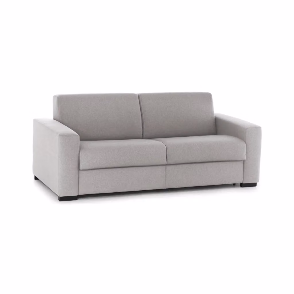 Divano a 3 posti Larimar TALAMO ITALIA in tessuto Grigio, Made in Italy, con braccioli slim e cuscini inclusi, L: 200 cm, P: 95 cm, H: 90 cm – 2