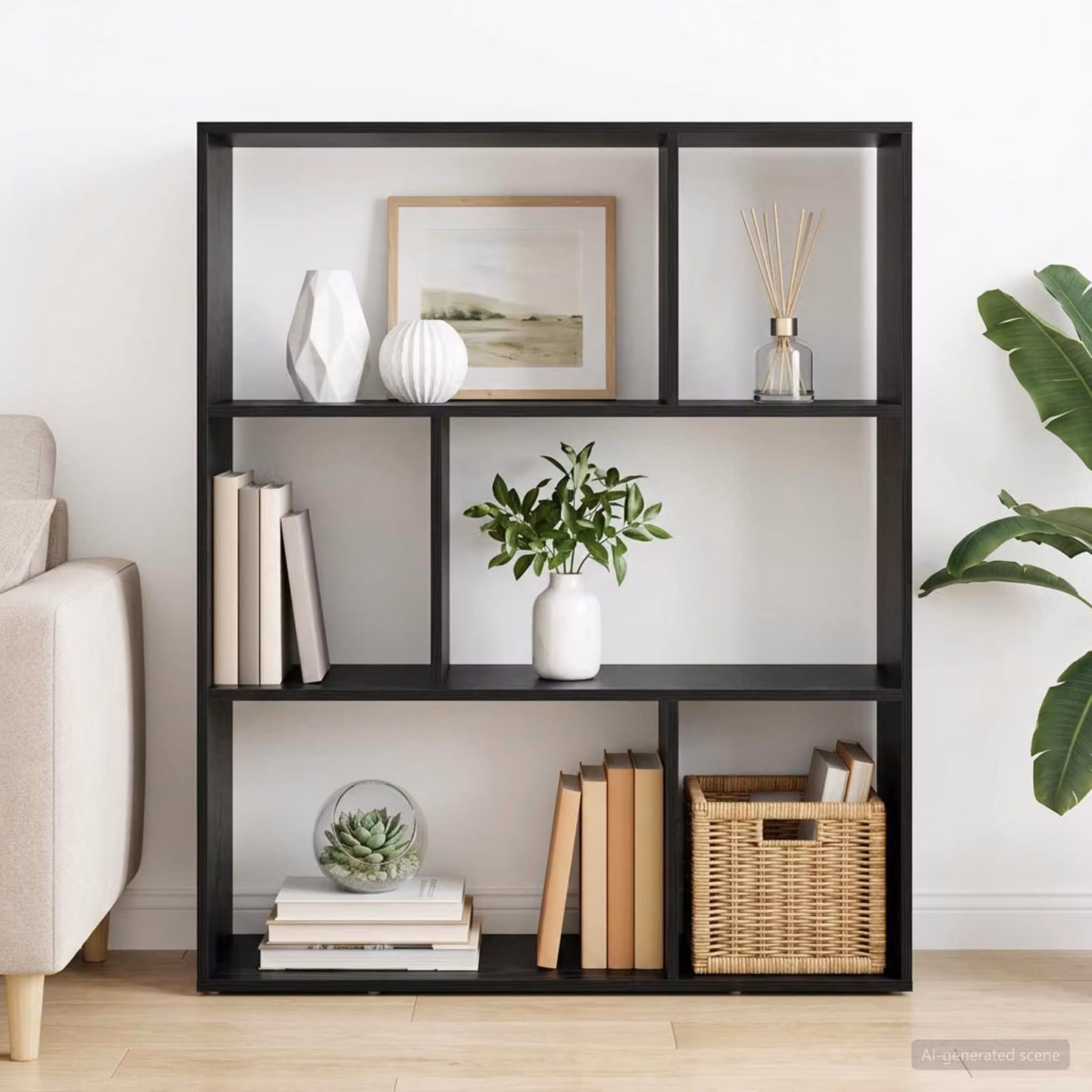 Armadio per libri moderno vidaXL in MDF nero L: 102 cm, P: 29 cm, H: 103,5 cm