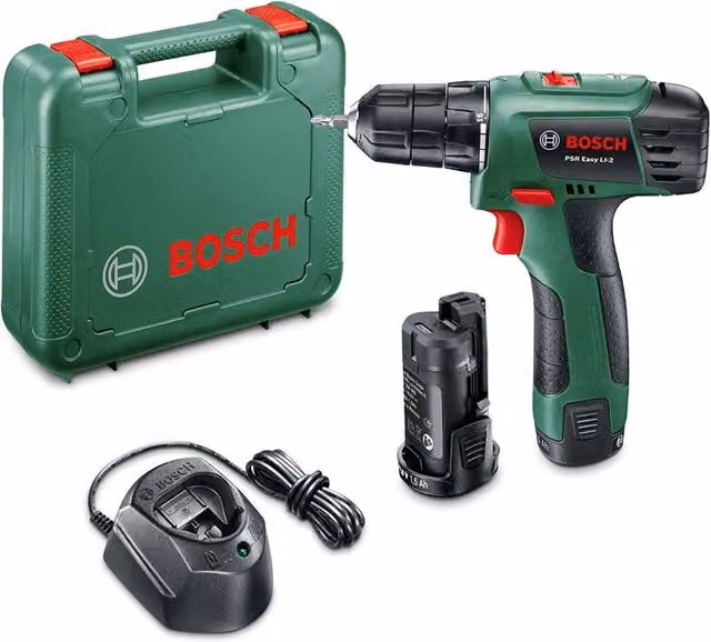 Avvitatore Trapano Bosch Psr Easy Li-2 con Mandrino Autoserrante 12V a Batteria al Litio Verde