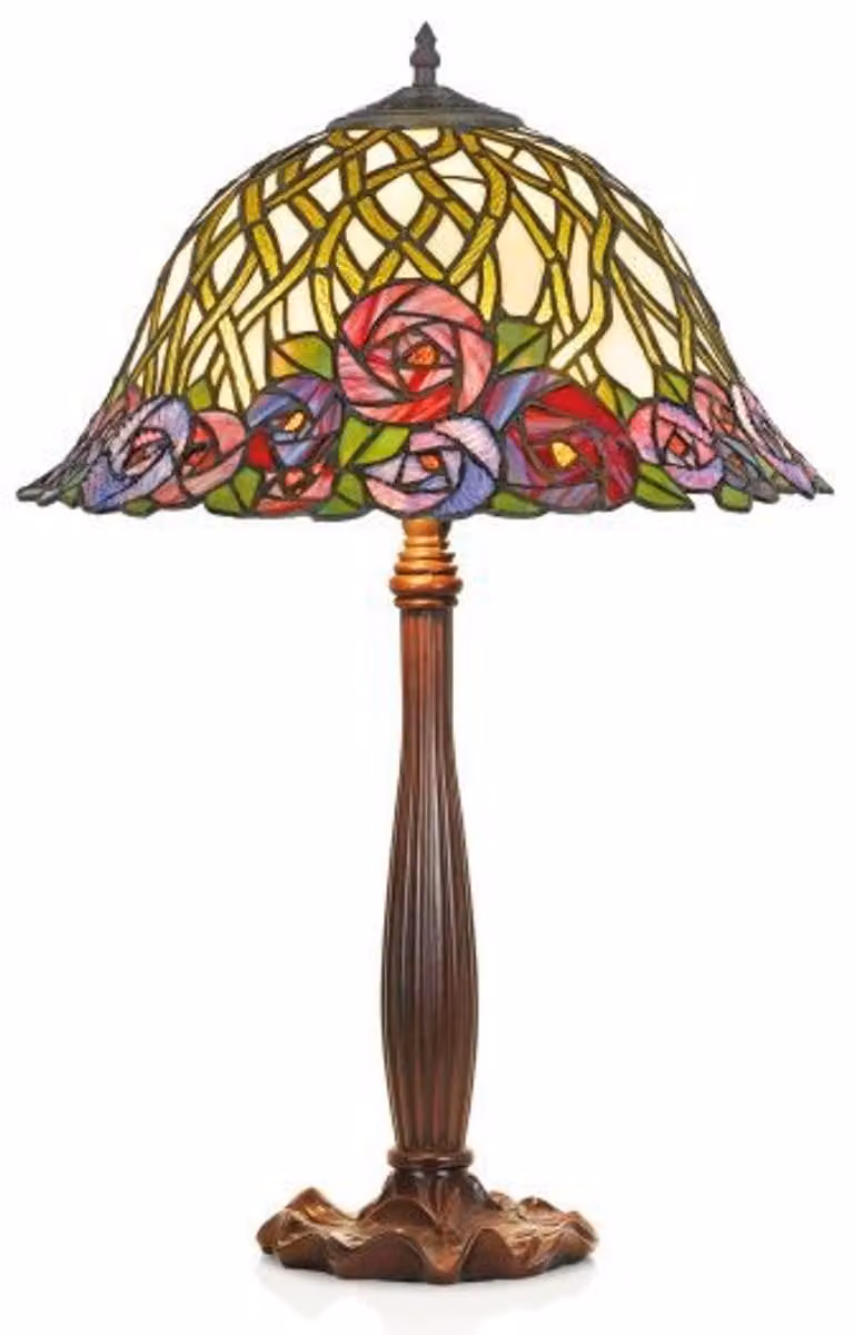 Lampada da tavolo Casa Padrino Tiffany, design a mosaico, realizzata in vetro e metallo, diametro 40 cm