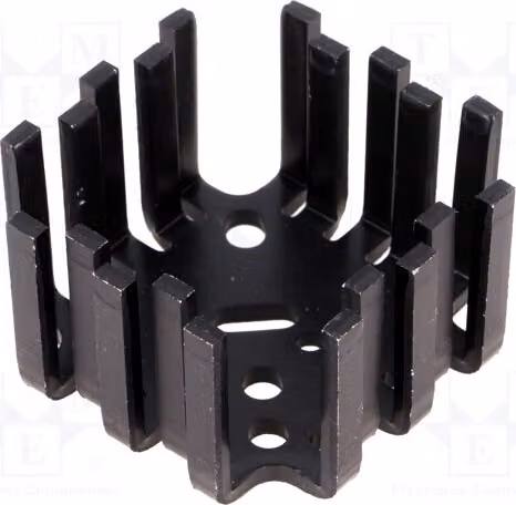 1 dissipatore di calore: pressato, colore nero, alloggiamento SOT9, TO3, TO66, dimensioni 45x45x25,4 mm, dissipazione 6K/W, modello FK201SACB