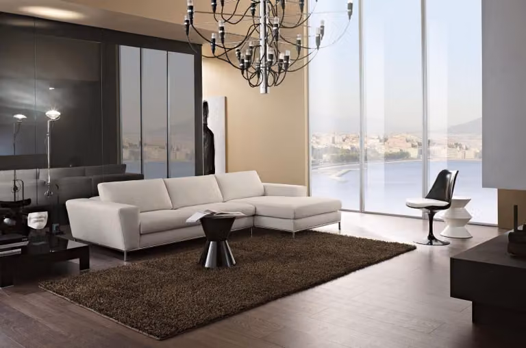 Textil Luxus Ecksofa L-Form Polster Modern Weiß Sitz Möbel Wohnzimmer Eck