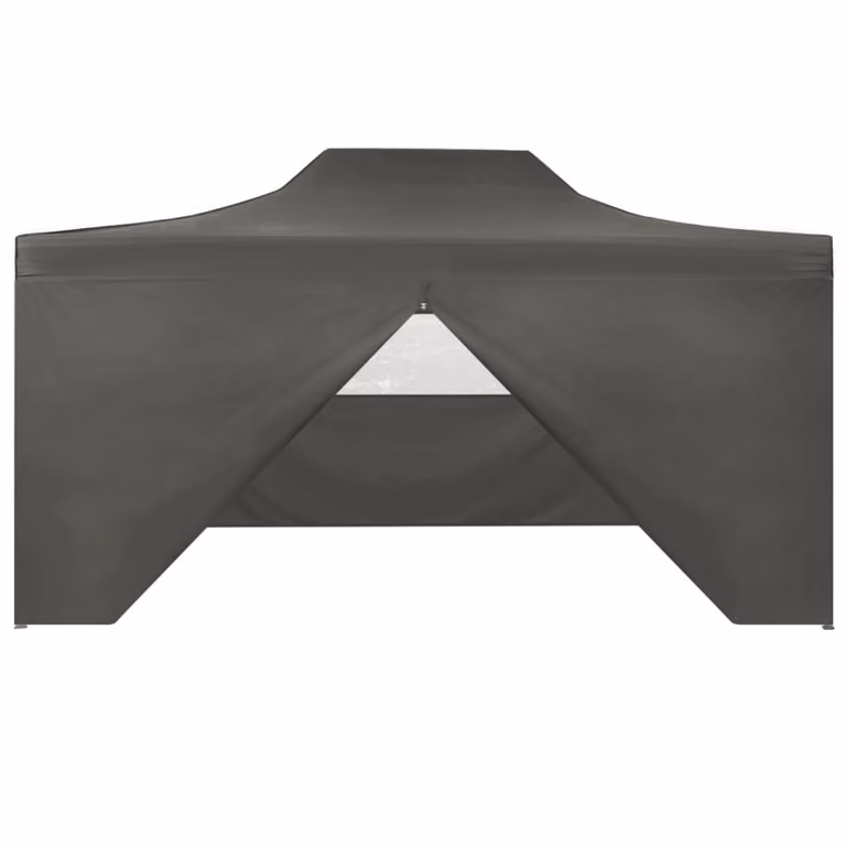 Gazebo Professionale Pieghevole 4 Pareti 3x4m Acciaio Antracite