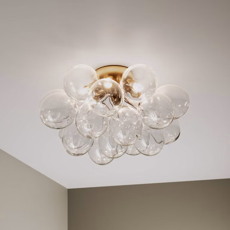 By Rydéns Plafoniera soffitto Gross, dimmerabile, Chiaro / Trasparente, Soggiorno / Sala da pranzo, Vetro, Plafoniera