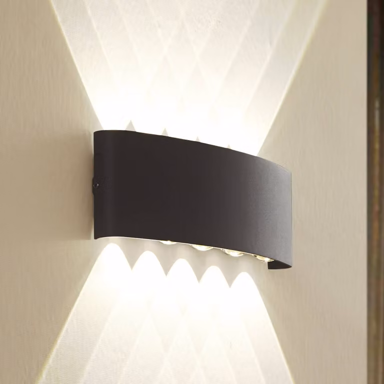 Applique da esterni a LED Ithan Lindby, Nero, Alluminio, Moderno, Applique LED da esterni