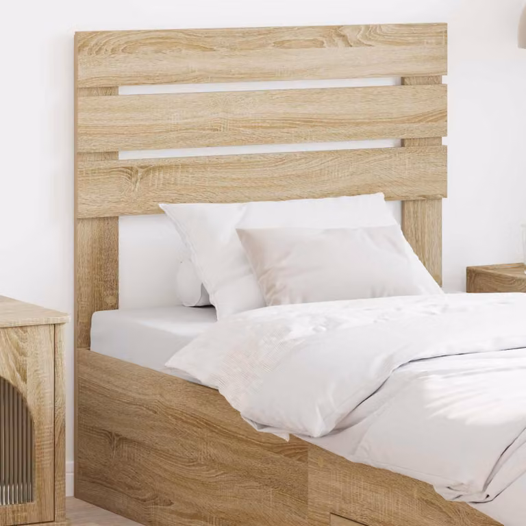 Testiera per letto moderna vidaXL in legno ingegnerizzato color rovere sonoma marrone