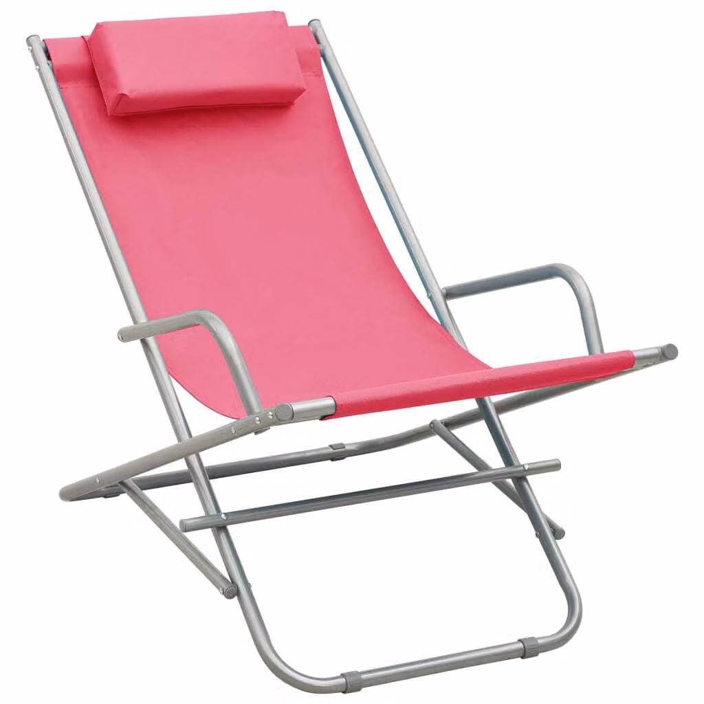 Sedie a Dondolo 2 pz in Acciaio Rosa