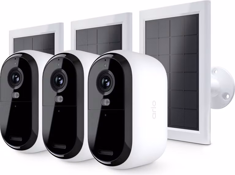 ARLO Surveillance Camera Pack 3 Essential 2k Cameras + 3 Solar Panels