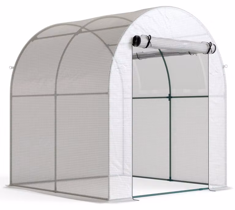 Serra portatile con struttura in acciaio | Colore: Bianco | Dimensioni: 180x180x200 cm