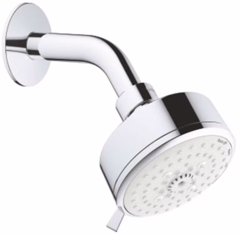 Set doccia a soffione, diametro 10 cm, cromo, giunto sferico, angolo regolabile