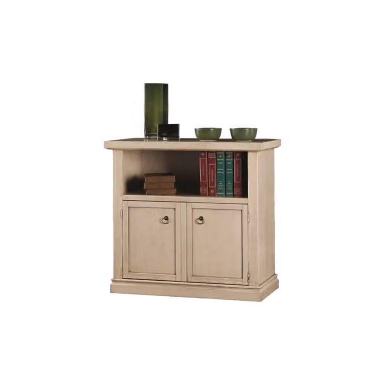 Porta TV 2 ante in legno stile shabby chic color beige e bianco Mobili 2G L/P/H: 84 x 40 x 75 cm