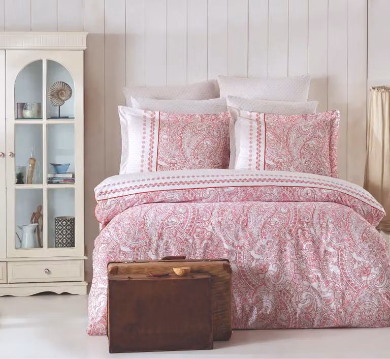 L'Essentiel Linge de Maison, Adal- PRL9241, Rosa, Bianco, Copriletti, 100% cotone rinforzato