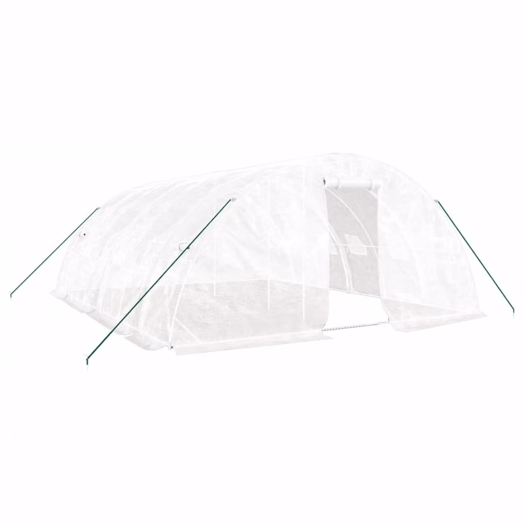 Serra con Telaio in Acciaio Bianco 30 m² 6x5x2,3 m