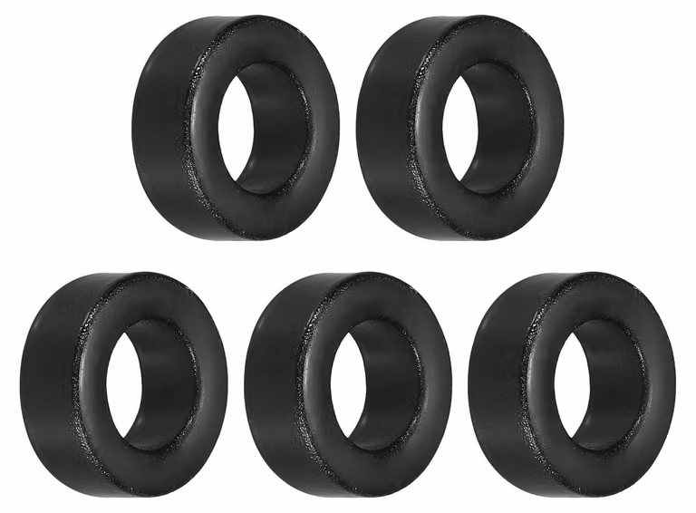 Anello ferromagnetico, 5 pezzi, 9,8x17x6,8 mm, polvere di ferro, induttore, colore nero