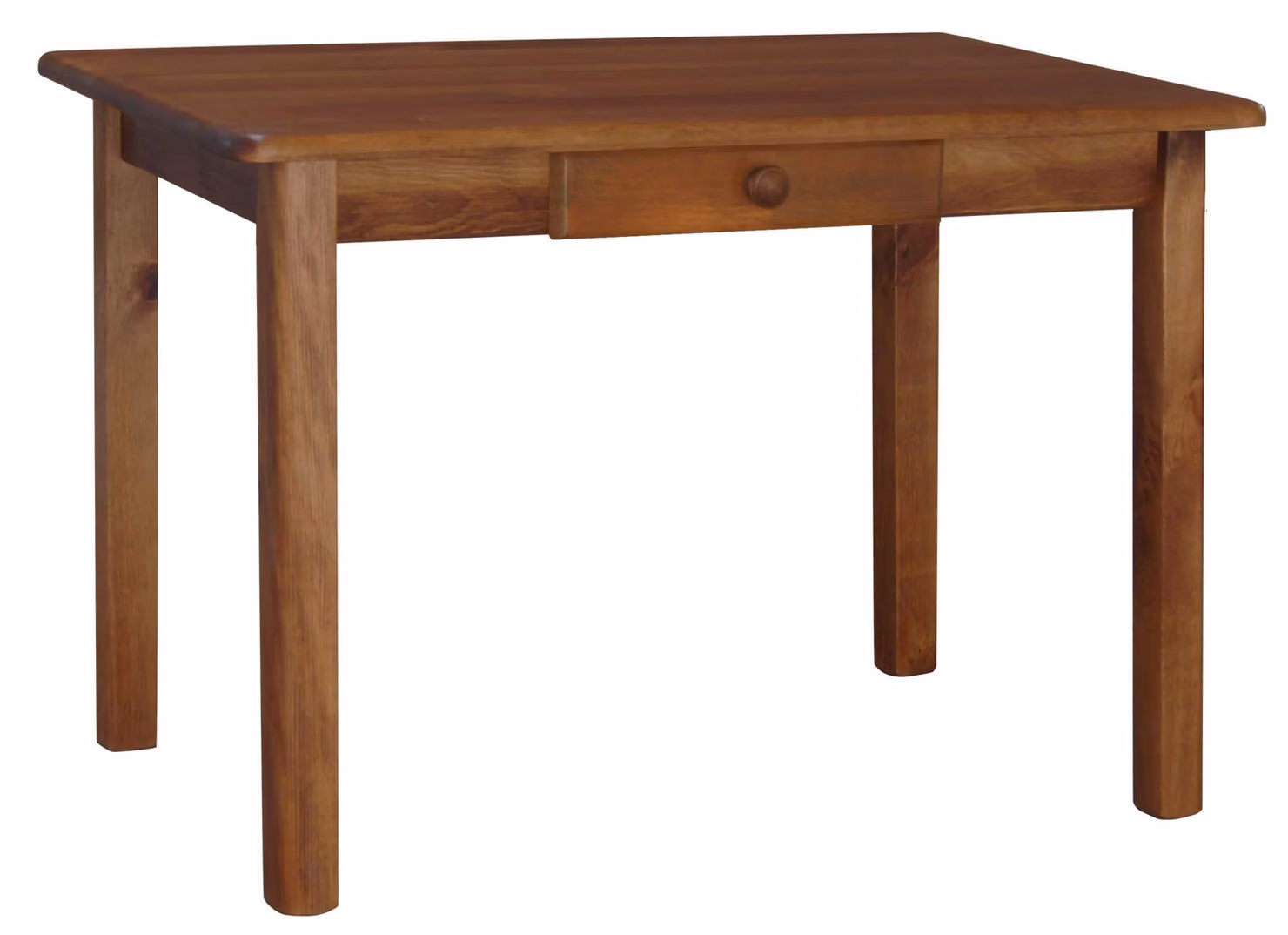 Tavolo da pranzo in legno di faggio, dimensioni 120x80 cm, con cassetto
