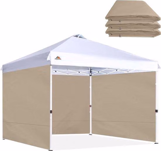 Tenda da sole laterale - 100% impermeabile - 86 x 120 pollici - Cachi