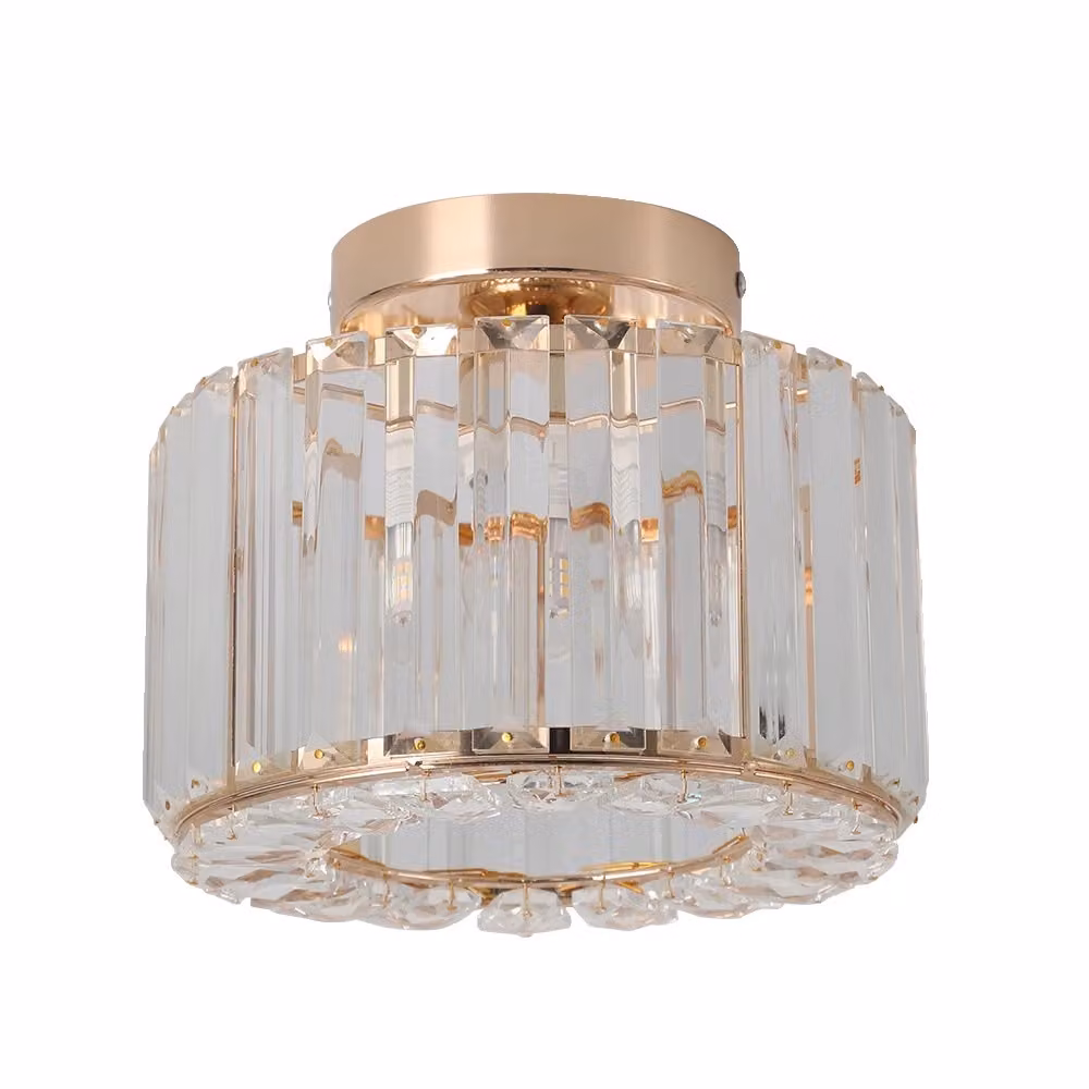 Lampada a sospensione in cristallo, stile moderno, ideale per camere da letto e corridoi, modello C-Gold, senza lampadina