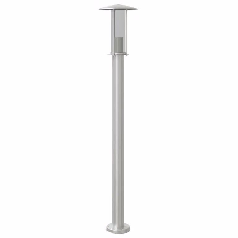 Lampada da Terra per Esterni Argento 100 cm in Acciaio Inox
