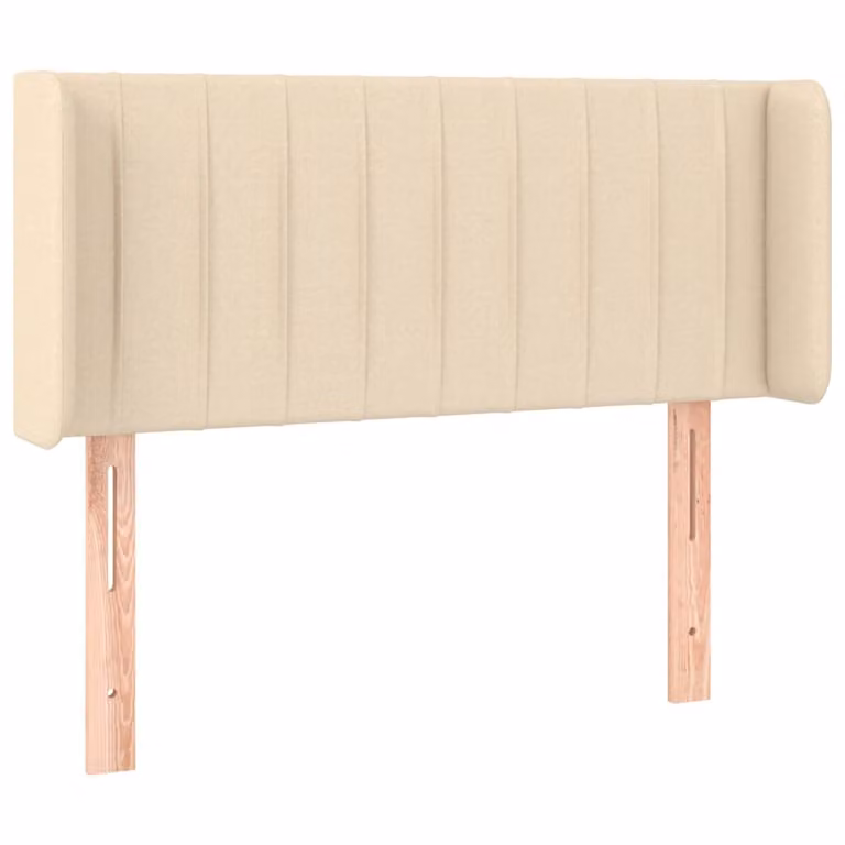 Testiera ad Orecchio Crema 93x16x78/88 cm in Tessuto