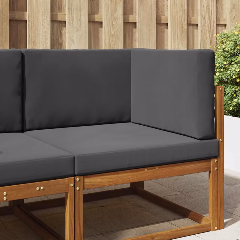 vidaXL Cuscino quadrato per divano da esterno in poliestere, Antracite, 80 x 80 cm
