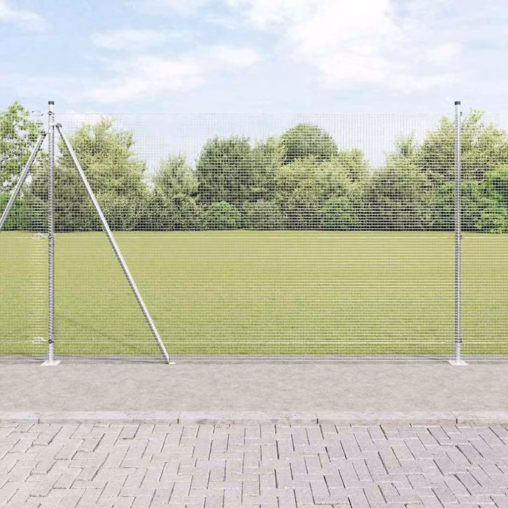 Maison Exclusive - Palo della recinzione Argento 25 x 1,6 m (rete 16 x 16 mm)
