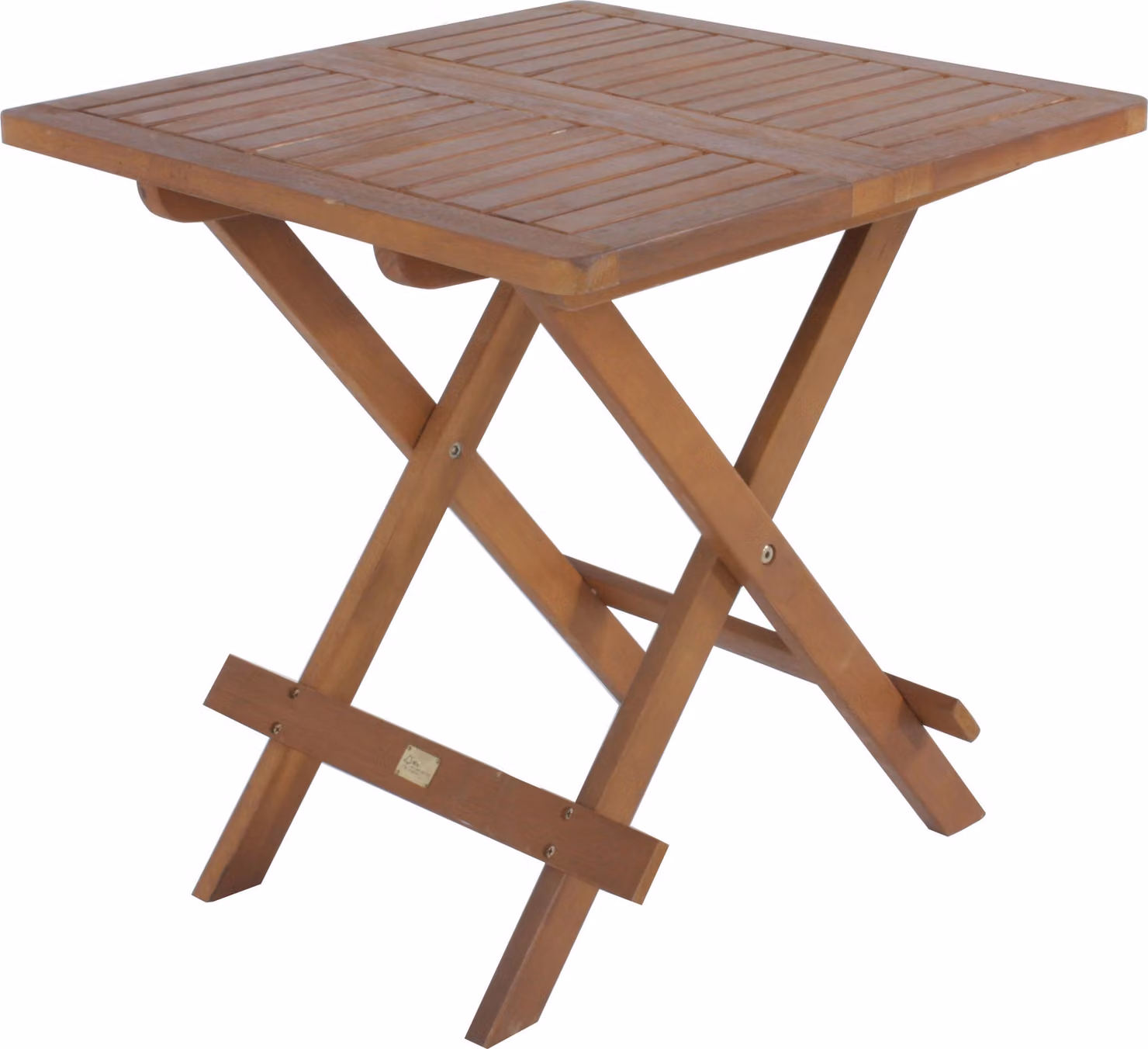Tavolino ausiliario 50x50x50 cm, pieghevole - in legno di acacia, trattato con olio