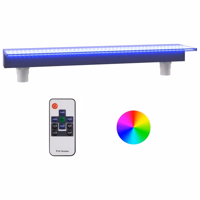 Sfioratore a Cascata con LED RGB Acrilico 90 cm