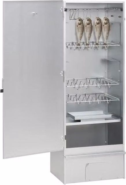 Forno Affumicatore BBQ Generatore Fumo Freddo DESIGN IN in Acciaio Zincato e Acciaio Inox Colore Argento con Termometro CFW5043648