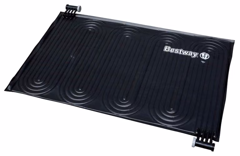 Pannello solare per riscaldare piscine, marca Bestway, colore nero, dimensioni 110 x 171 cm, realizzato in PVC