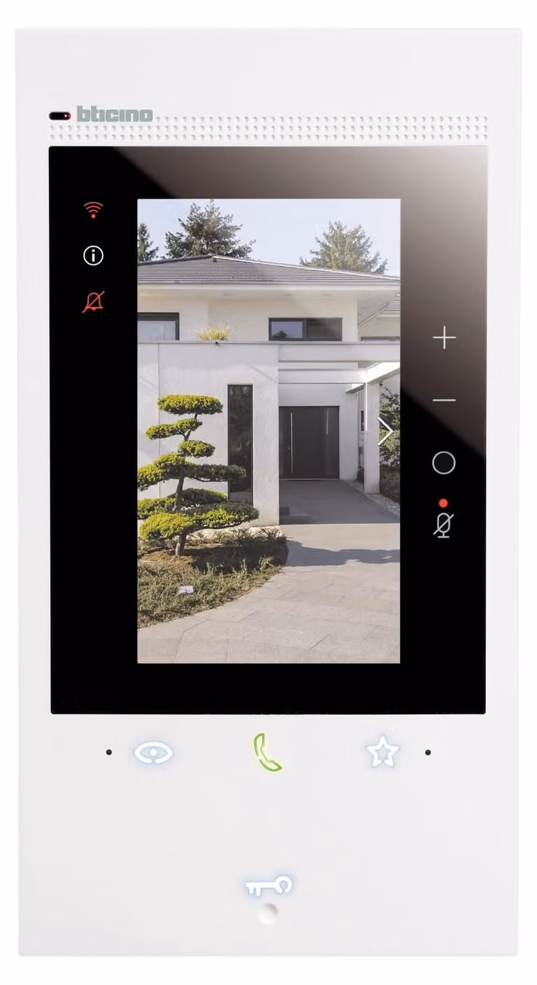 Monitor per citofono con video, dotato di schermo touchscreen da 5 pollici e connessione Wi-Fi, ideale per la sicurezza domestica intelligente
