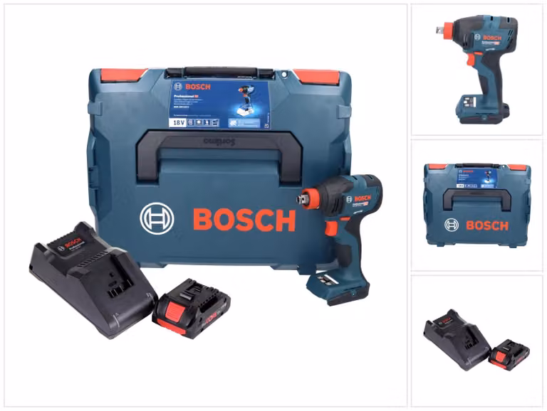 Bosch GDX 18V-210 C Avvitatore a impulsi professionale a batteria 18 V 210 Nm senza spazzole + 1x batteria ricaricabile ProCORE 4,0 Ah + caricatore + L-Boxx