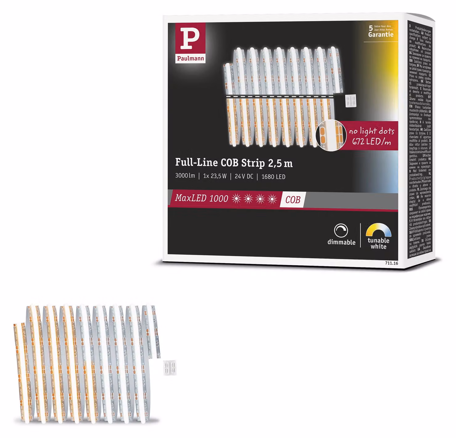 Paulmann MaxLED 1000: Striscia LED COB, estensione per sistema completo