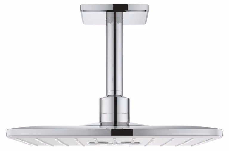 Grohe Rainshower SmartActive Cube - Soffione 310, braccio doccia 142 mm, 2 getti, Bianco Luna 26481LS0