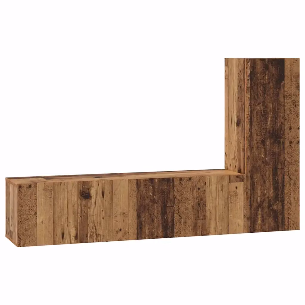 Set di 3 mobili TV moderni vidaXL in legno color marrone, sospesi a parete, L/P/H: 60 x 30 x 30 cm – 2