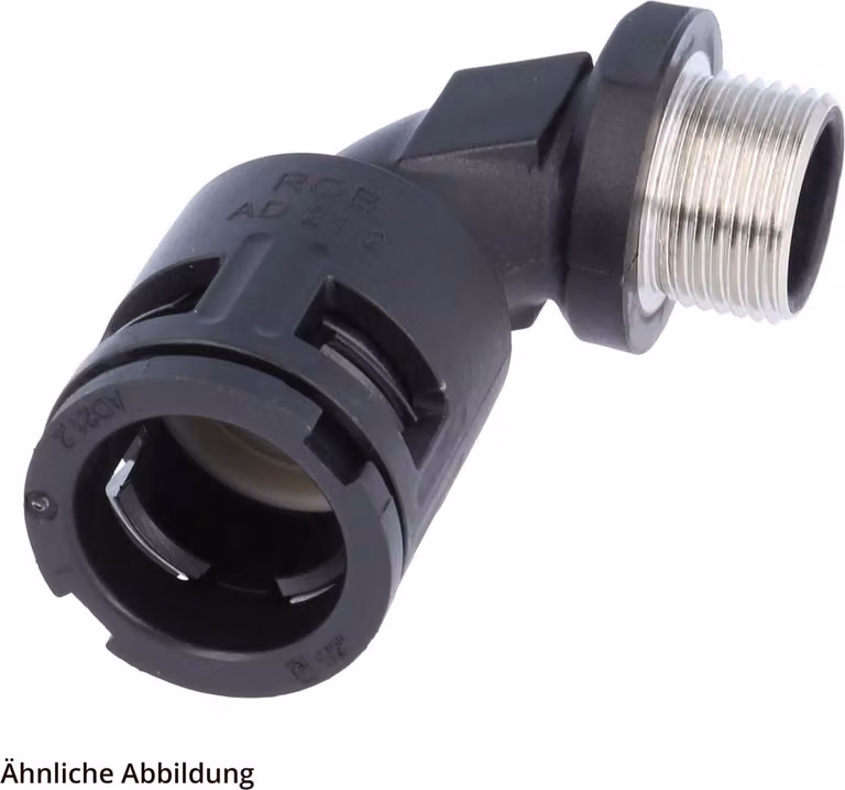 FLEXA RQBK90-M Raccordo rapido a 90 gradi con filettatura M20x1,5 per tubi con diametro esterno di 21,2 mm, alta tenuta con