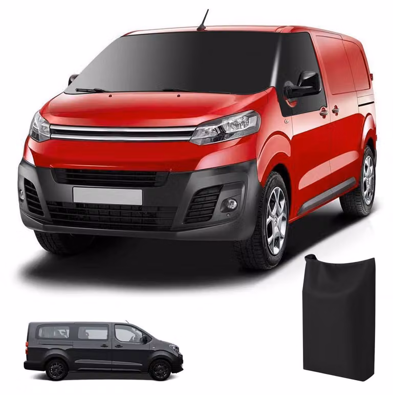Copertura per parabrezza per Opel Vivaro, Citroen Jumpy, dal 2016 al 2024, in tessuto Oxford 600D, con protezione solare, tappetino termico, oscuramento totale, impermeabile, protezione UV e antigelo