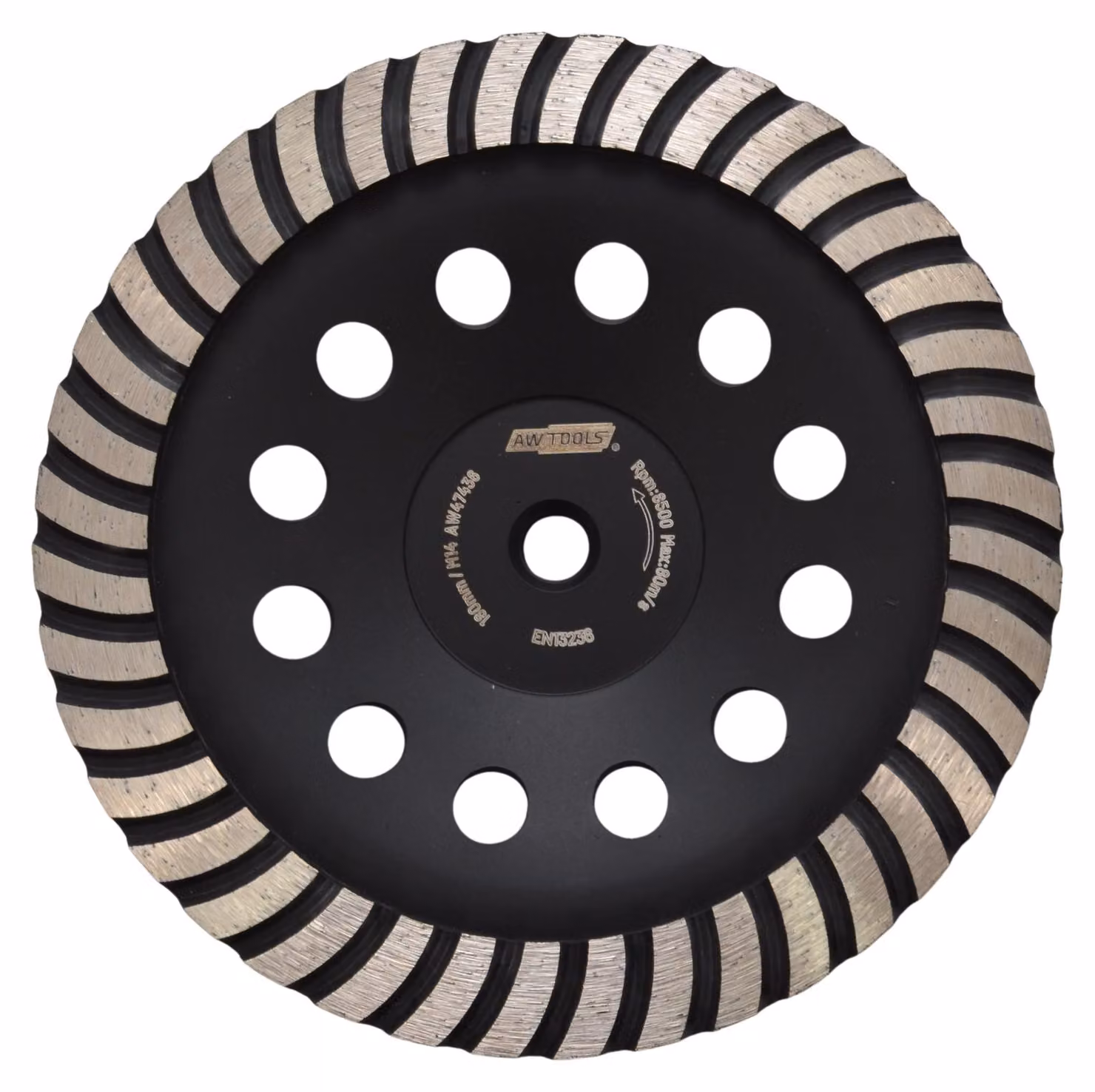 AWTOOLS Disco diamantato per la levigatura del calcestruzzo TURBO M14 / 180 mm